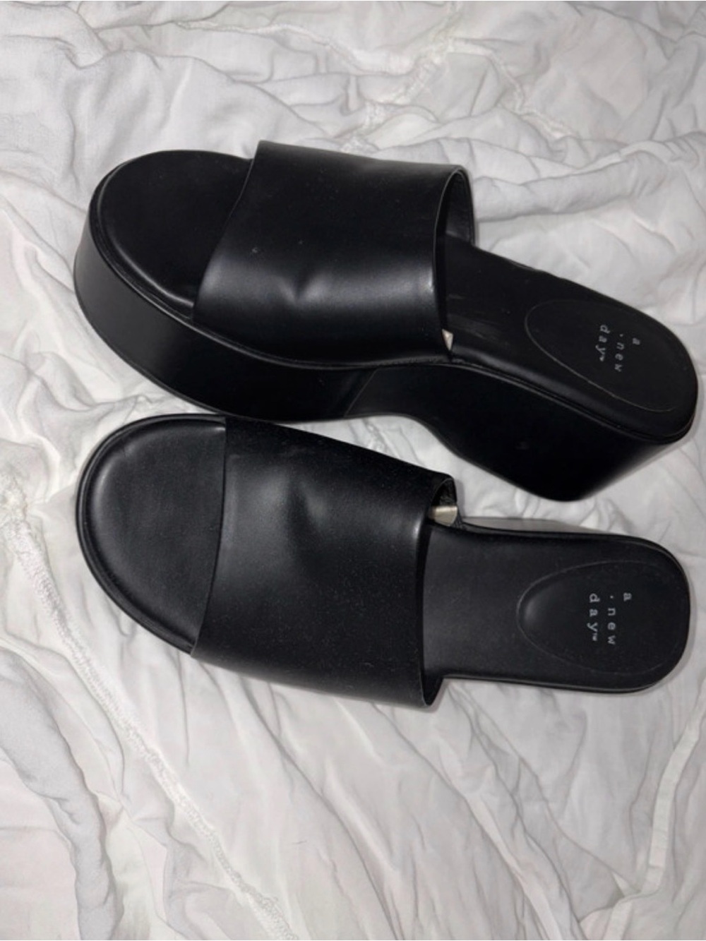 a new day Black Platform Sandals